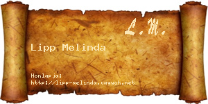 Lipp Melinda névjegykártya